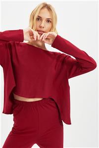 TRENDYOLMİLLA Bordo Örme Pijama Takımı THMAW22PT0032