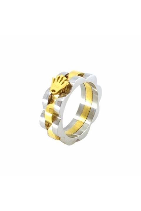 Zuhalden Takılar Marka Modeli Kalın Çekil Yüzük Gold