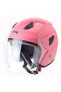 Sway 706 Kask Yarım Camlı Acık Pembe