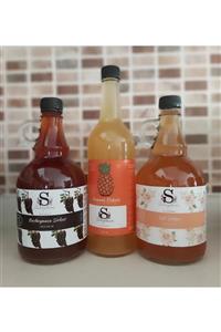 Süheylaana Doğal Gül Sirkesi 1 Litre, Doğal Ananas Sirkesi 750 Ml Ve Doğal Keçiboynuzu Sirkesi 1 Litre