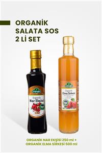 Arifoğlu Organik Elma Sirkesi 500 ml + Nar Ekşisi 250 ml 2 Li Set