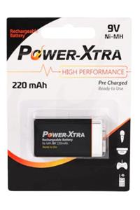 POWERXTRA Power Xtra 9 Volt 220 Mah Şarjlı Rechargeable Pil