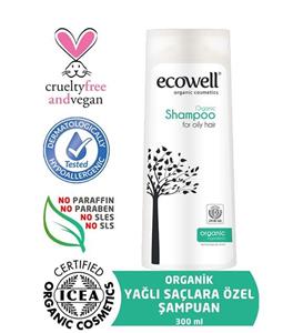 Ecowell Yağlı Saçlar İçin Organik Şampuan 300 ml