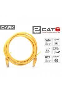 Dark Dk-cb-nt6u200y 2mt Utp Cat6 Patch Kablo Sarı Awg24/7