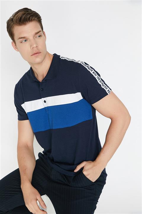 Koton Erkek Lacivert Polo Yaka T-Shirt 9YAM11551LK