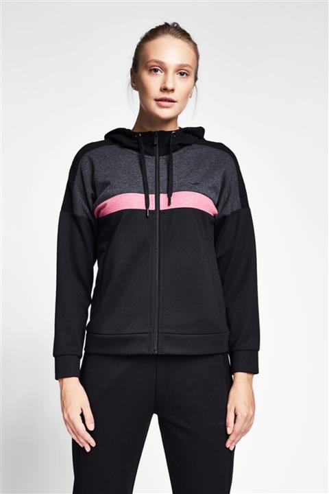 Lescon Kadın Siyah Kapüşonlu Üst 20b-2128