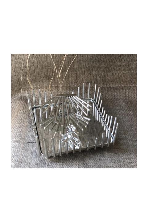 Su Damlası Japon Güllü Gümüş Peçetelik