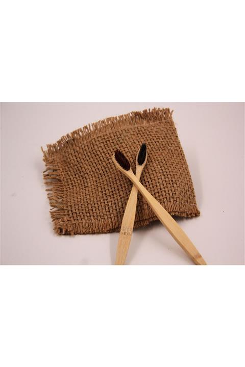 Iseus Çift Bambu Diş Fırçası - Siyah Kahverengi