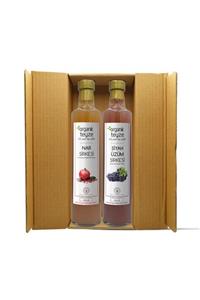 Organik Teyze Doğal Fermantasyon Nar Sirkesi & Siyah Üzüm Sirkesi 500ml - 2'li Yılbaşı Sağlık Paketi