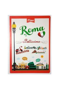 DEFFTER I Love Travellıng Roma 220 Sayfa Gr. Karton Kapak 20x27 Çizgili 80 Sayfa Not Defteri