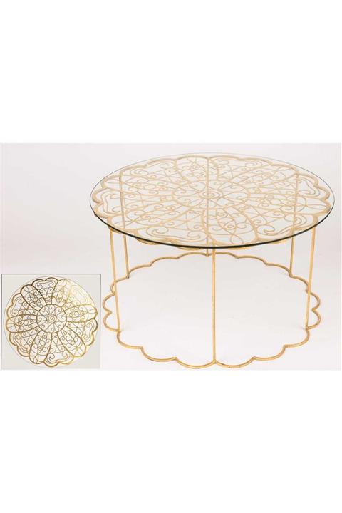 Mikasa Moor Gold Des Yuvarlak Sehpa 72X39Cm