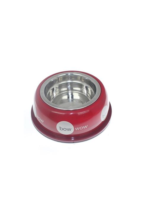 Zampa Kırmızı Desenli Çelik Mama Ve Su Kabı L- 946 ml