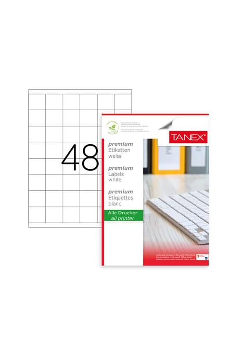 Tanex Tw-2348 35x35 Mm Lazer Etiket 100 Ad