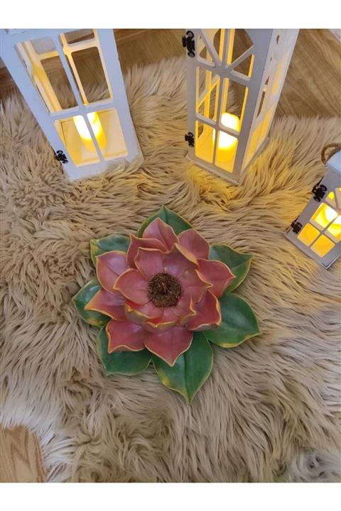 AgahınAtölyesi Üç Boyutlu Lotus Çiçeği Biblo