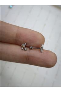 Arescollection Cerrahi Çelik Mini Hilal Tragus Piercing