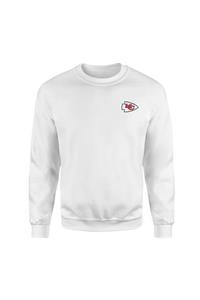 NSJ SPORTIVE Unisex Beyaz Kansas City Chiefs Baskılı Sweatshirt