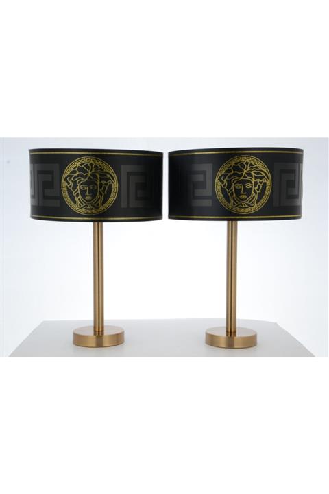 AbajurAksesuar Bronz - Siyah Abajur 2'li