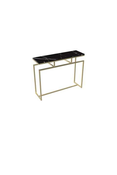 MAKSA Fabrizia 100cm Alexandrette Black Satine Pirinç Konsol