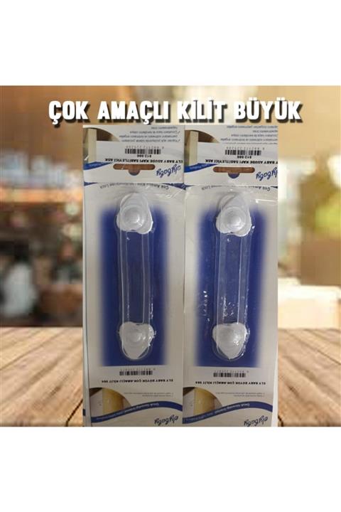 Asfaravm Elybaby Çocuk Büyük Çok Amaçlı Kilit 2`li / Beyaz