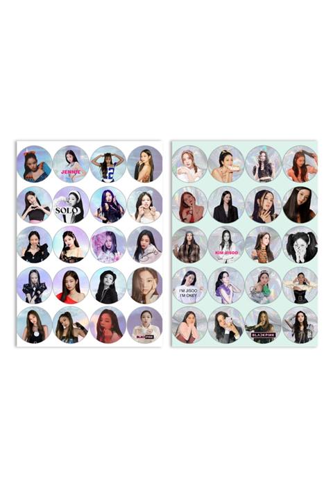 Güneş Kırtasiye Blackpink Jisoo Ve Jennie Set Sticker Sayfa A4