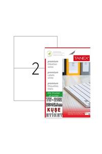 Tanex Tw-2102 Kuşe Laser Etiket 210x148,5 Mm.(A5 Kuşe Etiket) 100syf/200 Ad./pk.