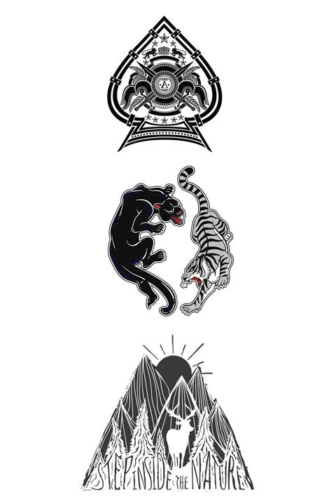 inklette Geçici Dövme Seti 3'lü