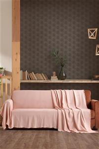 Vagonik Stars Kolları Örten Battal Boy 180 X 300 Çekyat Koltuk Kanepe Örtüsü - Pembe