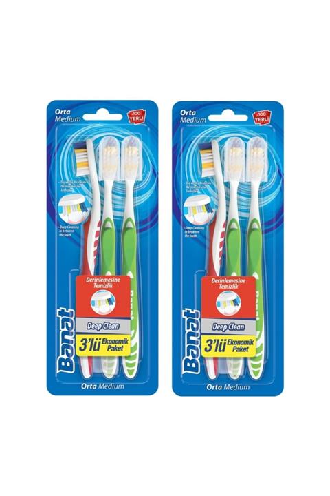 Banat Deep Clean Diş Fırçası 3+3 6’lı Paket