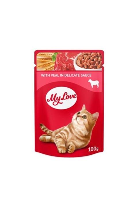 mylove My Love 5 Adet Yumuşak Sos Içinde Dana Etli Yetişkin Kediler Için Konserve 100gr