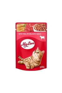 mylove My Love 5 Adet Yumuşak Sos Içinde Dana Etli Yetişkin Kediler Için Konserve 100gr