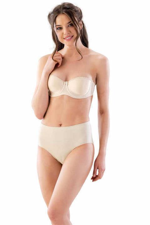 Emay Kadın Bej Dikişsiz Brief Kesim Slip 3002