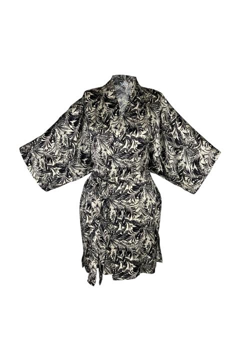 MANOTRES Atlas Black Tropical Kimono