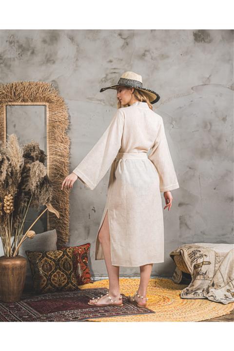 ATELIER 12 Kadın Krem Rengi Kaftan
