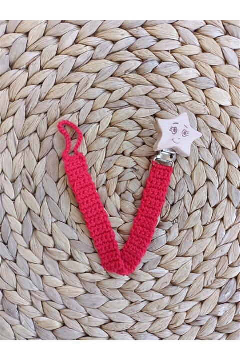 Hand craft by ESRA Örgü Emzik Askısı