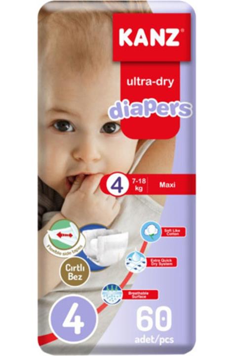 Kanz Mega Çocuk Bezi 4 Numara 60'lı