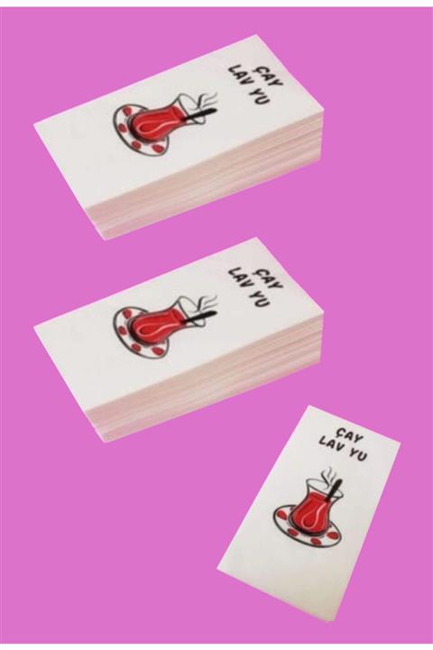 Black Rose Konuşan Sunumluk Dekor Peçete Dekoratif (40 Adet Çaylavyu)