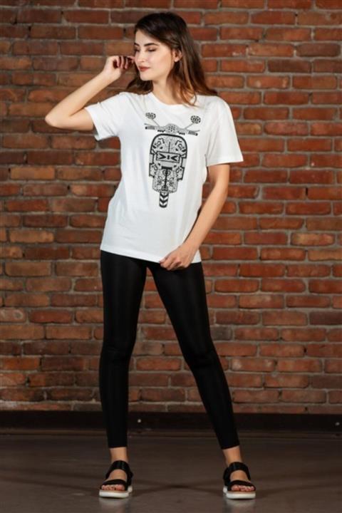 nag Kadın Beyaz Motorcycle  T-shirt