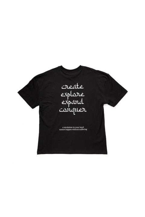 waqqa Unisex Çocuk Siyah Baskılı T-shirt