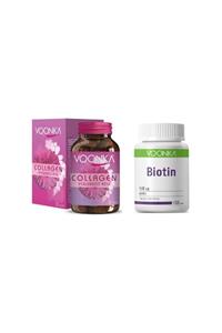 Voonka Collagen Hyaluronic Acid Kolajen Takviyesi 32 Tablet + Biotin Takviyesi 2500 Mcg 102 Tablet