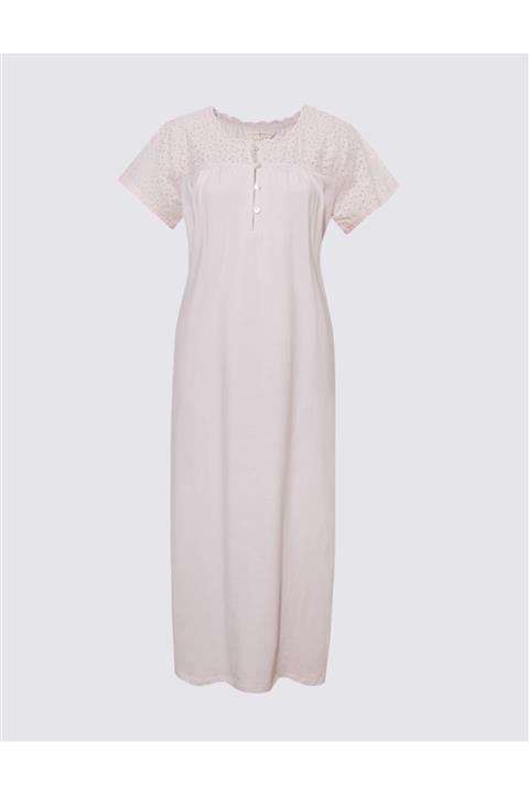 Marks & Spencer Kısa Kollu Saf Pamuklu Gecelik