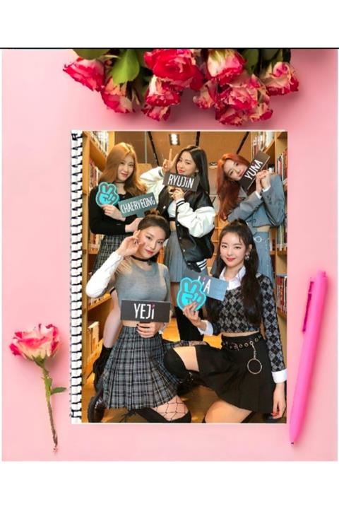 AYAŞLI KIRTASİYE Itzy (ryujin .yeji.yuna.lia.chaeryeong ) Defter 1 Adet Özel Tasarım A5 Boyutu 15*21 Cm Telli Çizgisz
