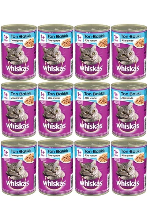 Whiskas Konserve Kedi Maması Ton Balıklı 400 Gr X 12 Adet