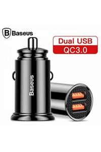 Baseus Qc3.0 5a 30w Çift Usb Araç Çakmaklık Şarjı Araç Şarjı Led Işıklı Hızlı Şarj Oto Çakmaklık