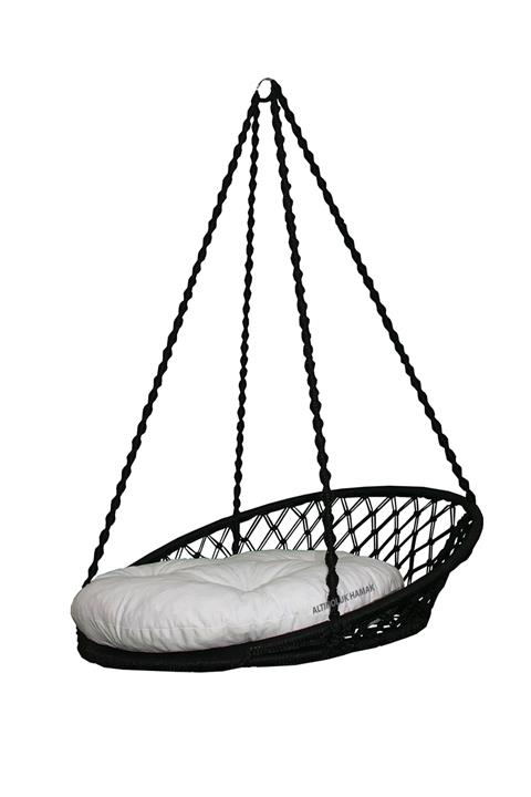 ALTINOLUK HAMAK Altınoluk Relaks Salıncak Siyah Beyaz Minderli