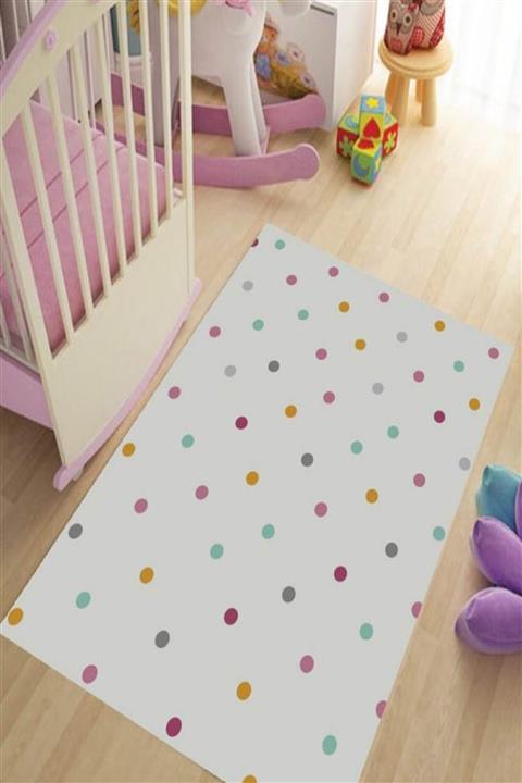 KARNAVAL HOME Karnaval Renkli Puantiye Çocuk Odası Halısı