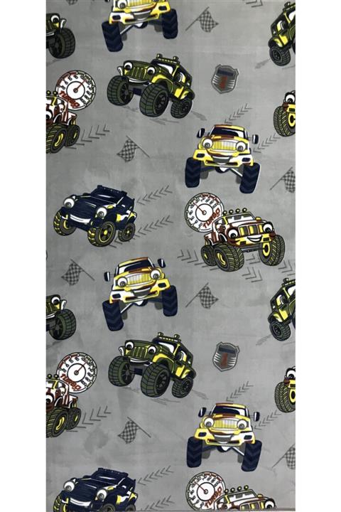 perhal perde ve halı Sarar Araba Desenli Kaymaz Taban Çocuk Odası Halısı