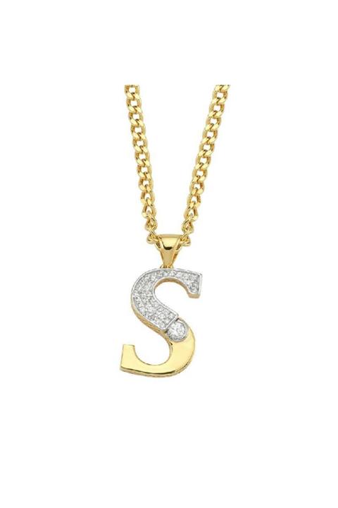 Assos Pırlanta Taşlı Altın S Harf Kolye