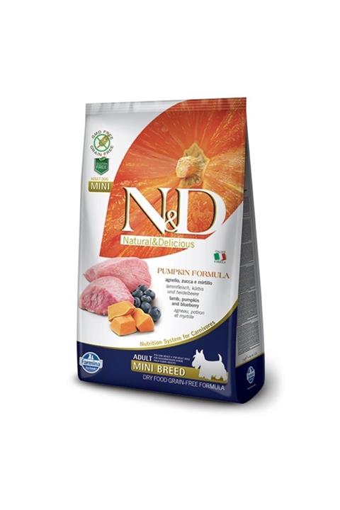 Nds Nd Pumpkin Tahılsız Balkabaklı Kuzu Etli Yaban Mersinli Mini Yetişkin Köpek Maması 7 Kg