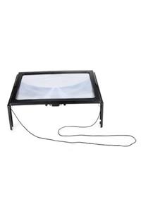 Profisher A4 Tam Sayfa Pvc 3x Büyüteç Led Işıklı Katlanabilir Okuma Büyüteç