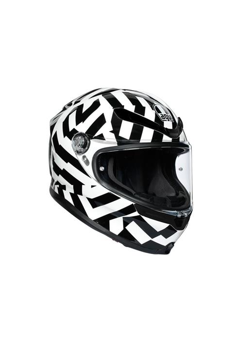 AGV Siyah Beyaz K6 Multi Secre Kapalı Kask